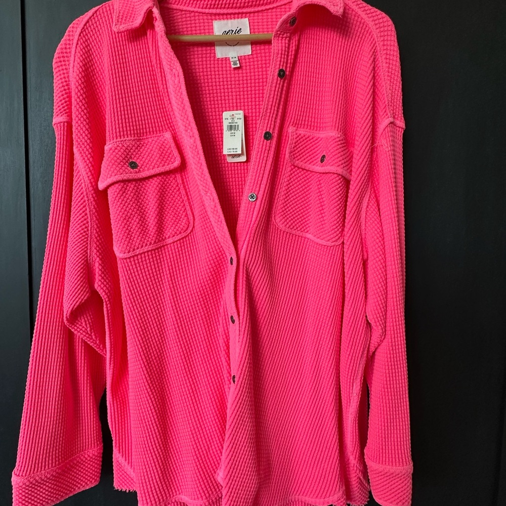 Aerie Hot Pink Knit Top